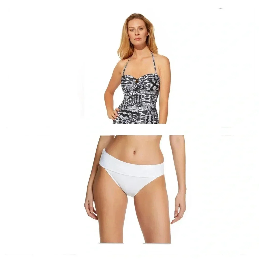 Bleu Rod Beattie Island Time Bandeau Tankini Top Size 8